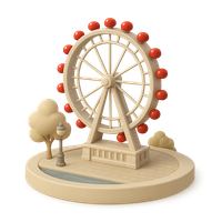 3D ferris wheel icon - London pack