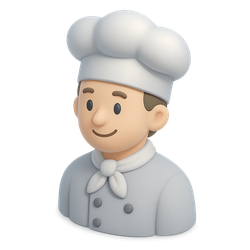 3D chef character icon